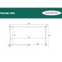 Volente tuinberging Floris 369 x 196 x 208 cm afmetingen vloerplan