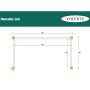 Volente tuinberging Levi 369 x 196 x 208 cm afmetingen vloerplan