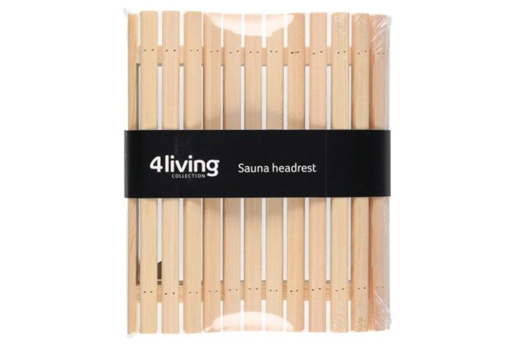 4Living sauna houten hoofdsteun licht verpakking