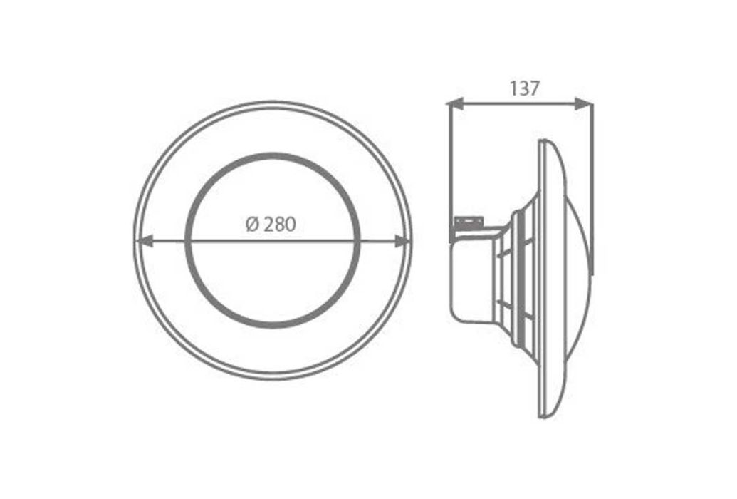 AquaSphere PAR 56 vervanglamp wit | 12V | Tekening 