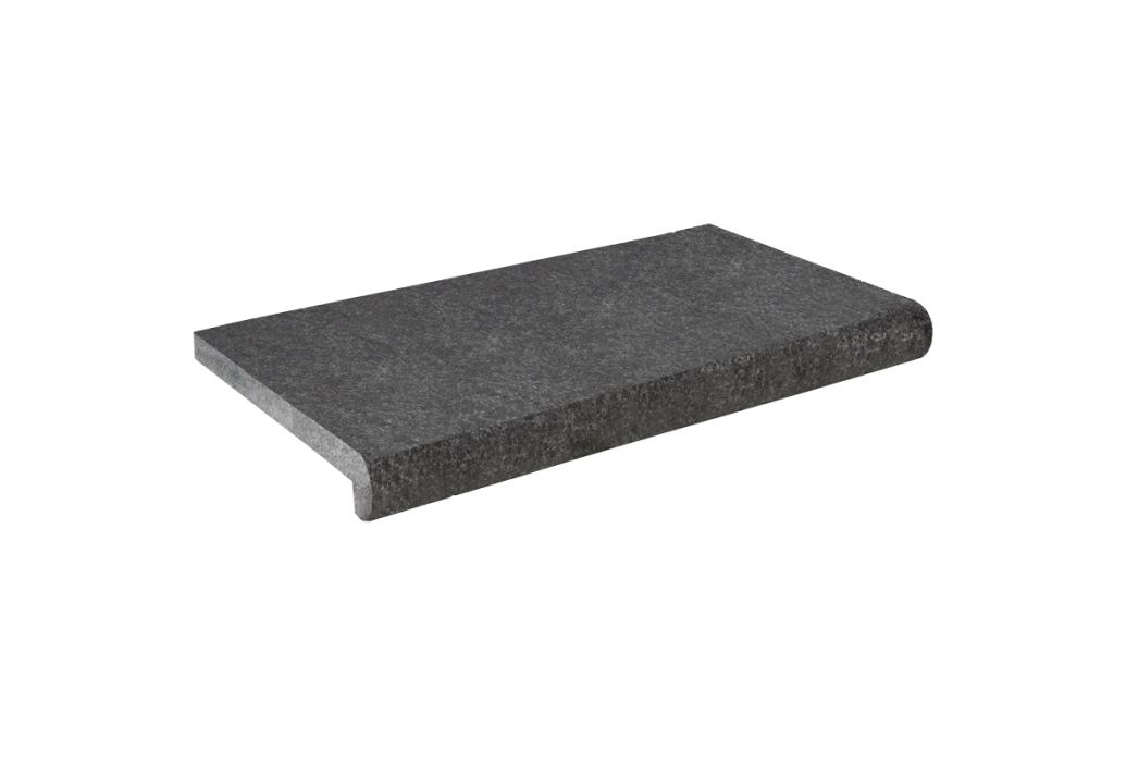 Randtegel set Napoli voor ovaal zwembad Mountain Black straight 