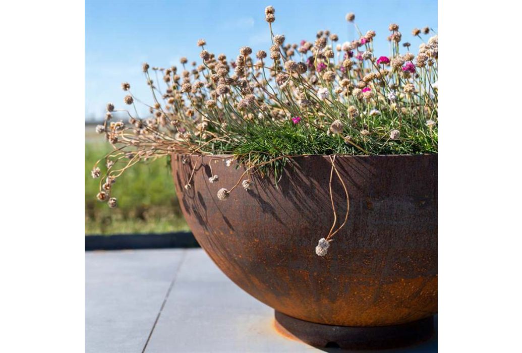 ADEZZ Cortenstaal plantenbak Bocca Ø 100 x 51 cm dichtbij