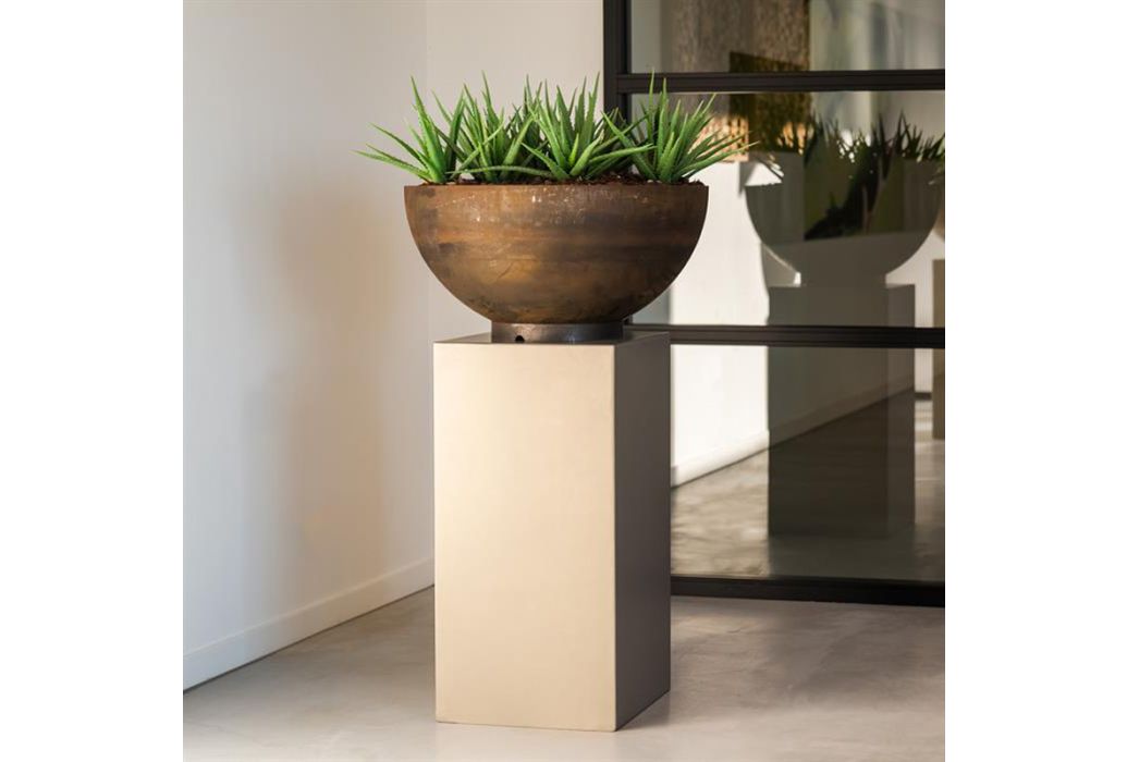 ADEZZ Cortenstaal plantenbak Bocca Ø 120 x 61 cm op standaard