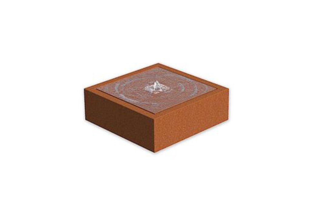 Adezz watertafel cortenstaal | 120 x 120 x 40 cm boven