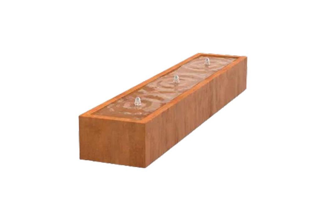 ADEZZ watertafel cortenstaal 300 x 60 x 40 cm