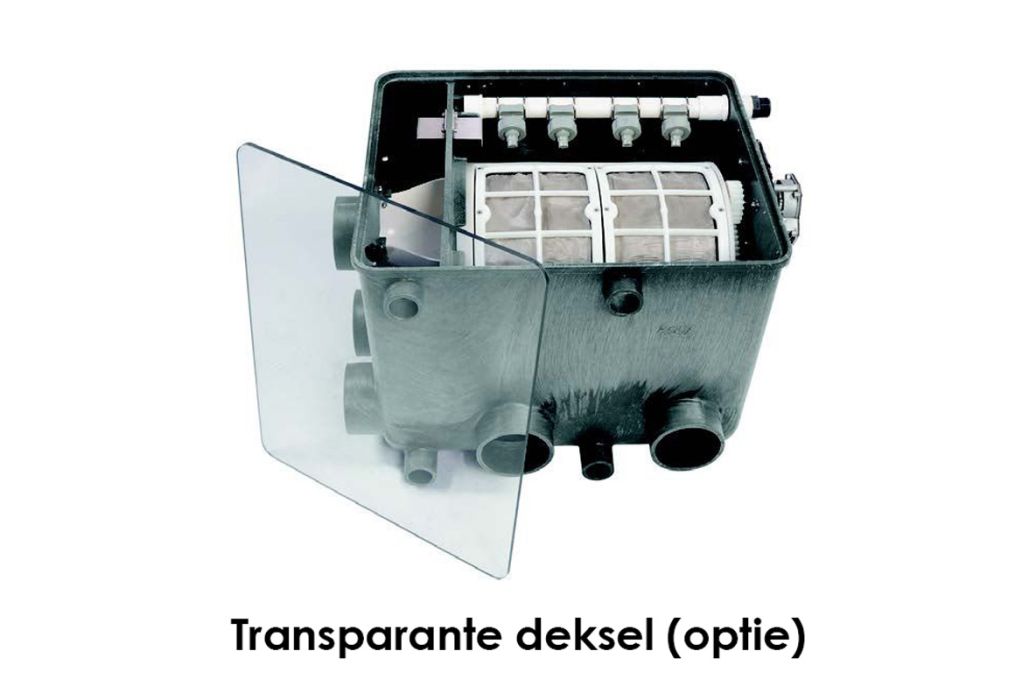 AquaForte Transparante deksel trommelfilter AFT-1