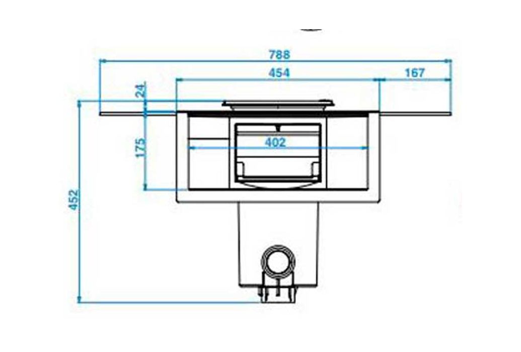 BWT skimmer hoge waterlijn | wit afmeting