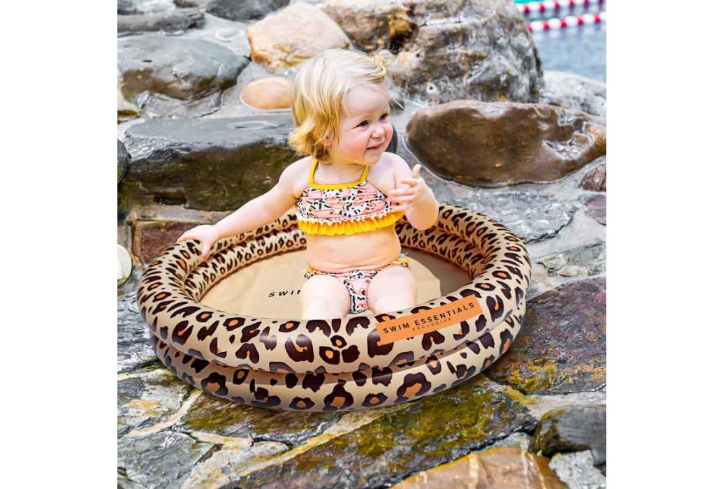 Swim Essentials baby zwembad klein | beige panterprint voorbeeld
