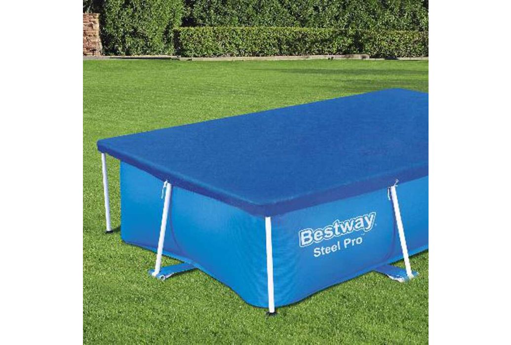Bestway afdekzeil 259 x 170 cm buiten op Steel Pro zwembad