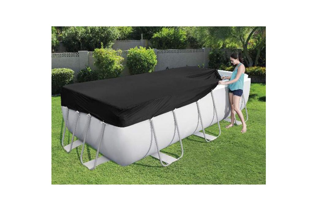 Bestway afdekzeil 282 x 196 cm in gebruik