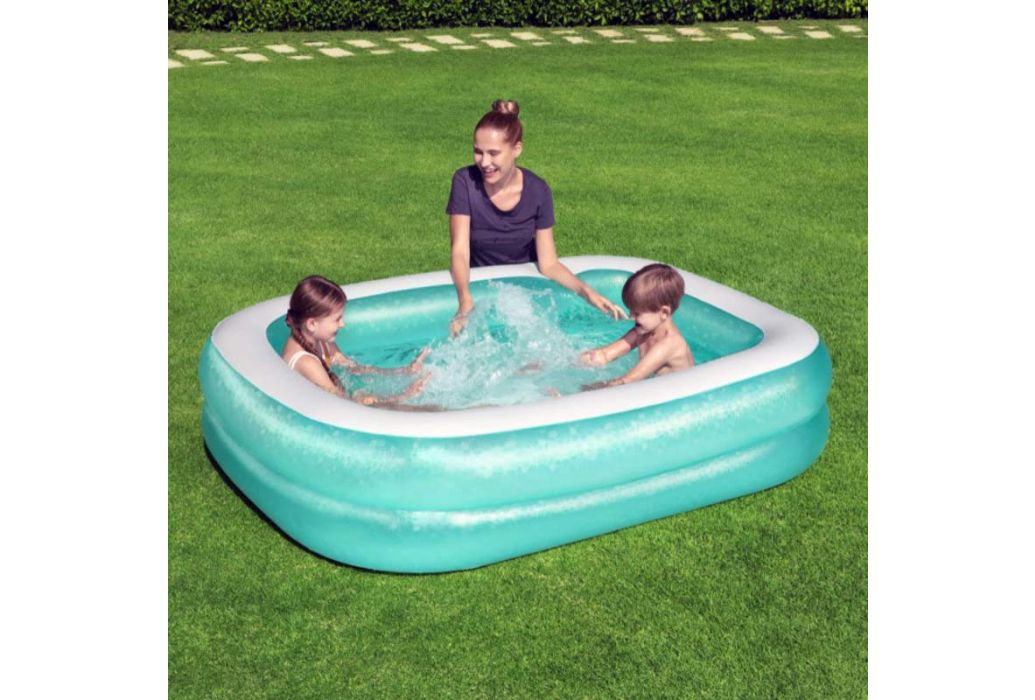 Bestway opblaasbaar zwembad 201 x 150 x 51 cm mensen