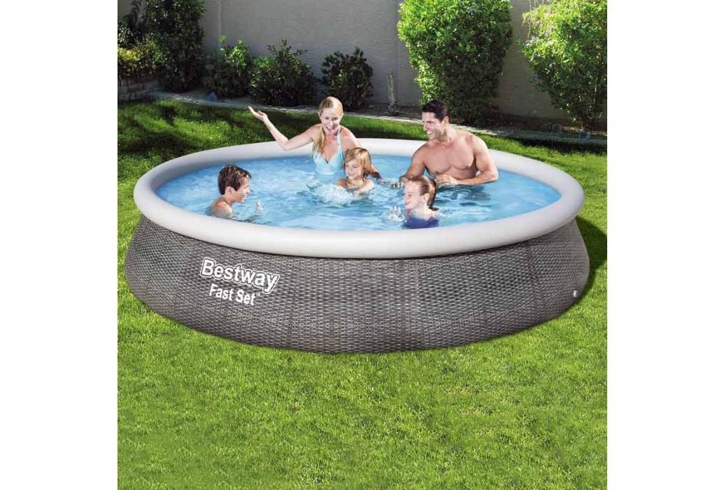 Bestway Fast Set Rotan zwembad Ø 457 x 107 cm mensen