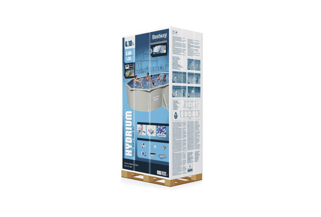 Bestway Hydrium metalen zwembad 610 x 360 x 120 cm