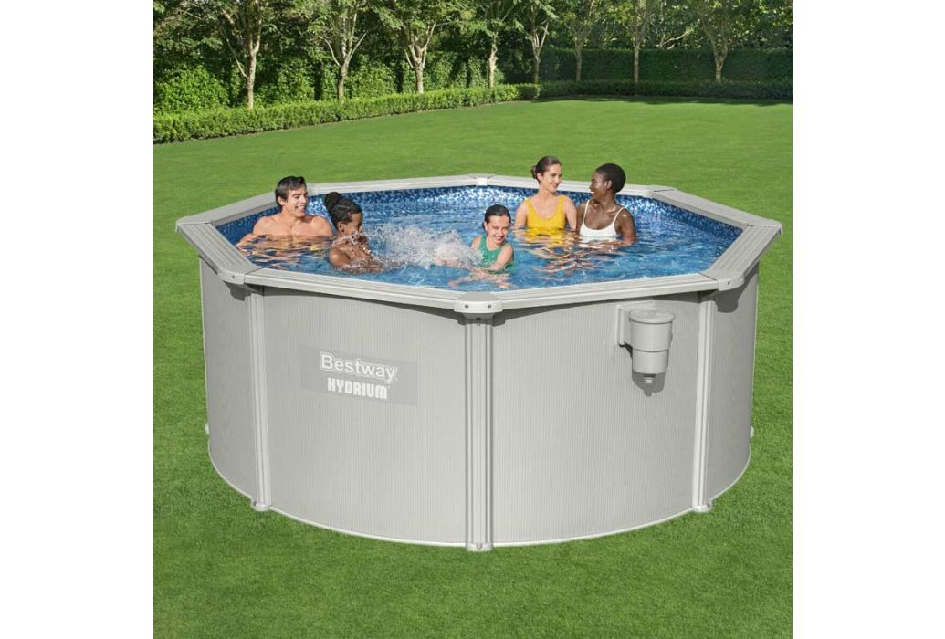 Bestway Hydrium metalen zwembad Ø 300 x 120 cm sfeer