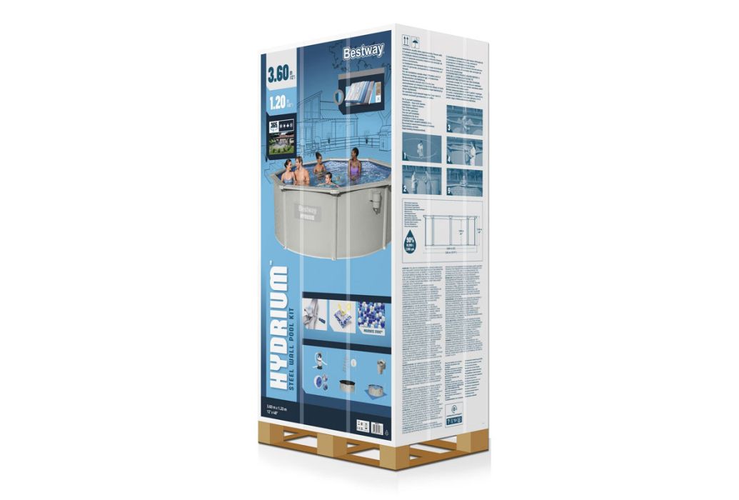 Bestway Hydrium metalen zwembad Ø 360 x 120 cm
