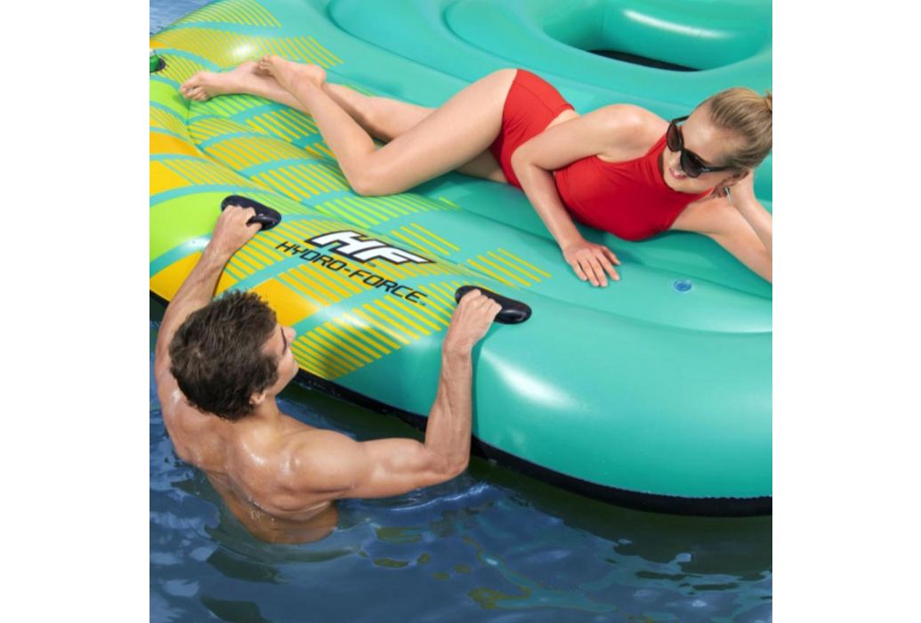 Bestway Hydro Force Sunny Lounge eiland handvaten met mensen