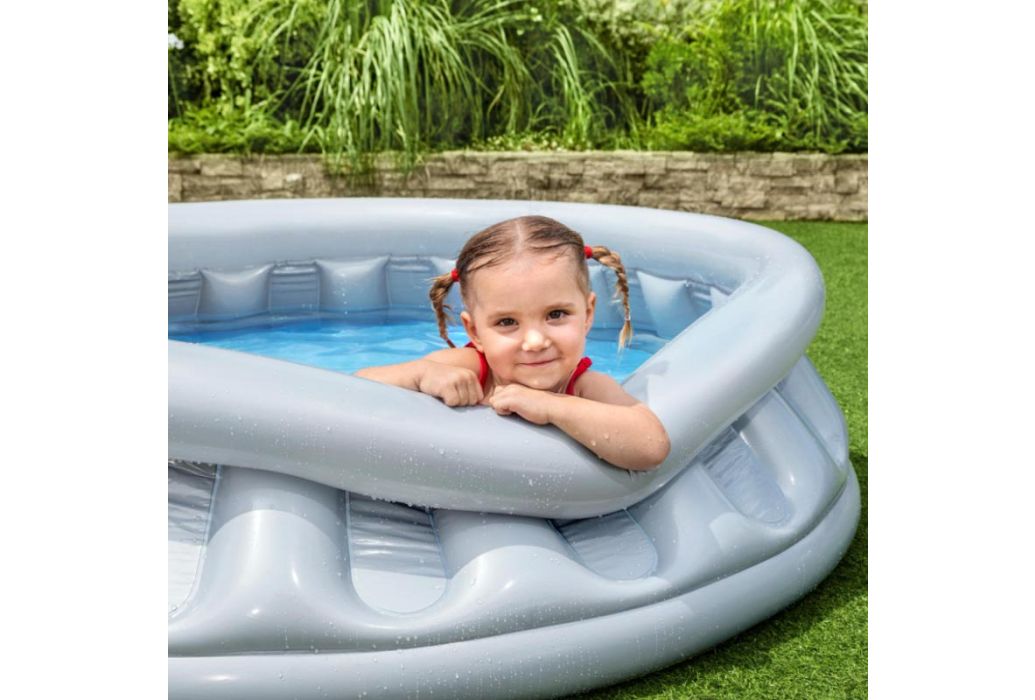 Bestway kinderbad space ship met kind 2