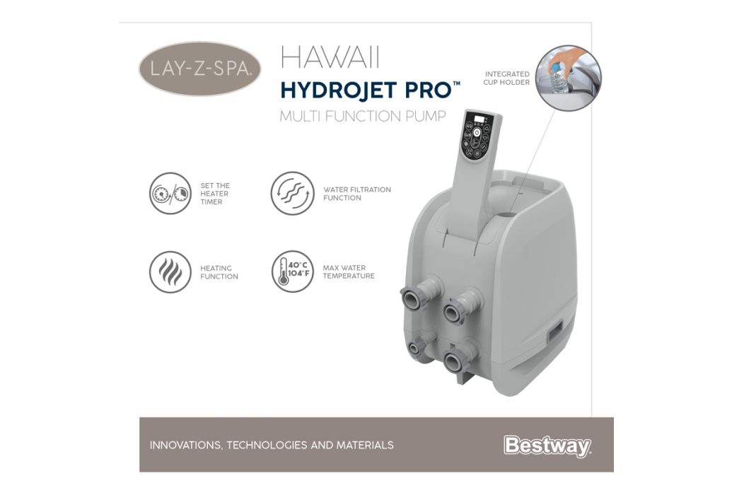Bestway Lay-Z-spa Hawaii hydrojet pro pomp specificaties