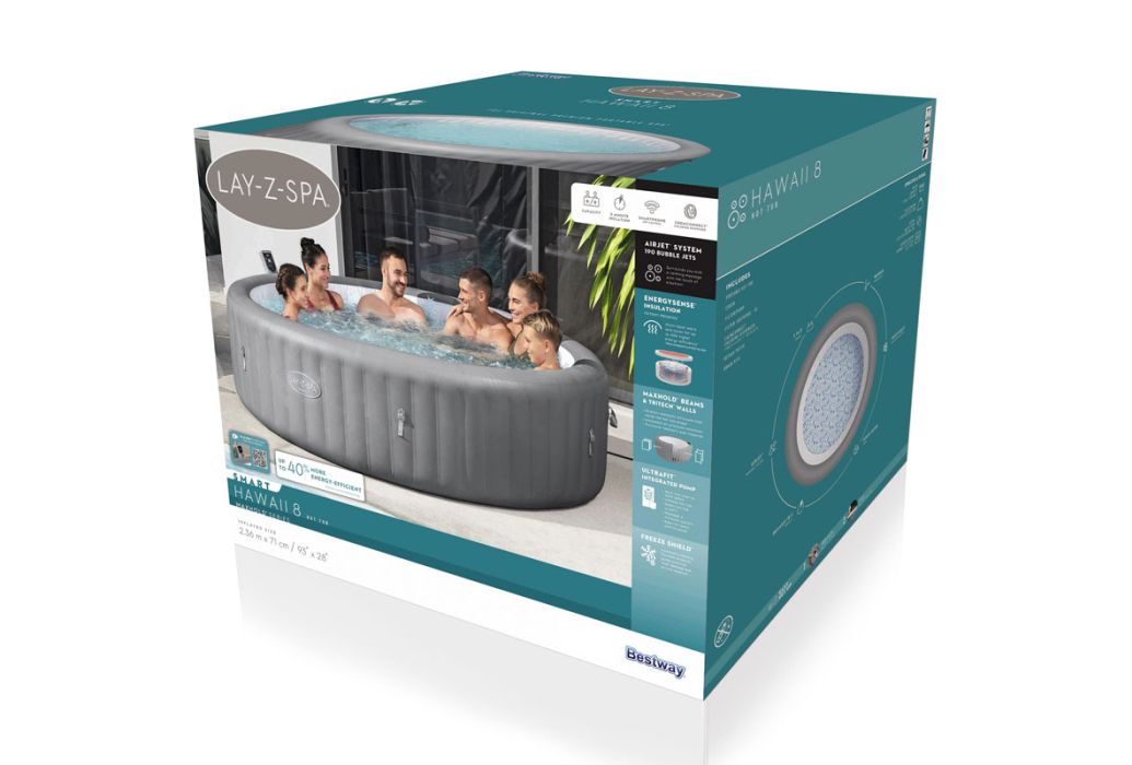 Bestway Lay-Z-Spa Hawaii Smart opblaasbare spa doos