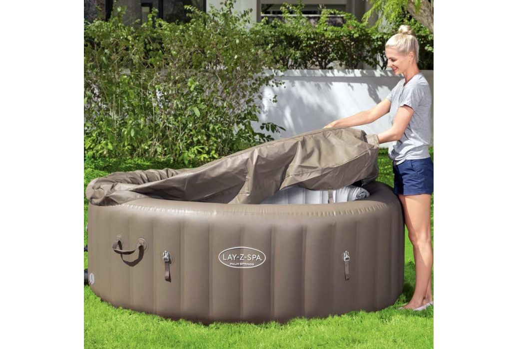 Bestway Lay-Z-Spa Palm Springs cover opzetten