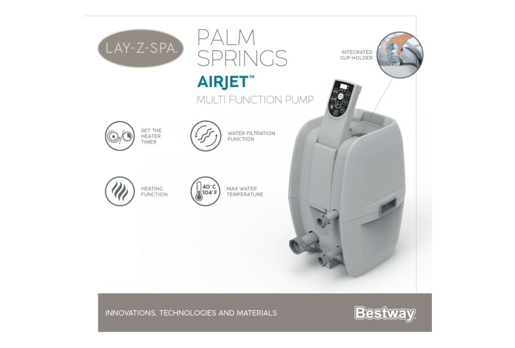 Bestway Lay-Z-Spa Palm Springs pomp specificaties