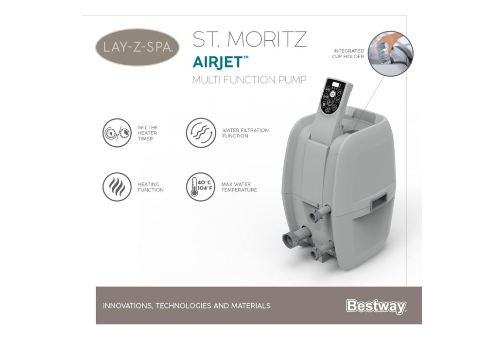 Bestway Lay-Z-spa St. Moritz pomp specificaties