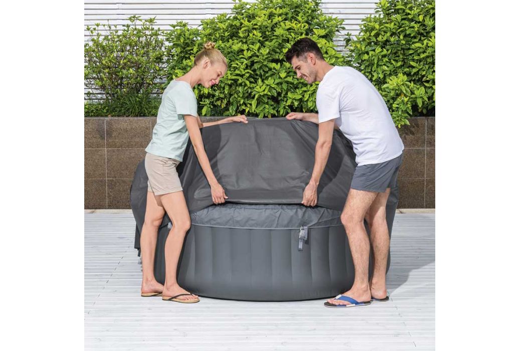 Bestway Lay-Z-Spa thermische afdekking rond 180 cm cover opzetten