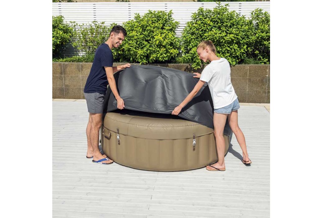 Bestway Lay-Z-Spa thermische afdekking rond 196 cm opzetten