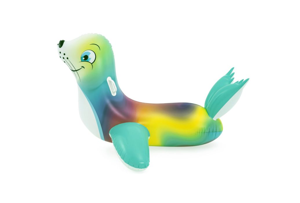 Bestway opblaasbare zeehond ride-on zijkant