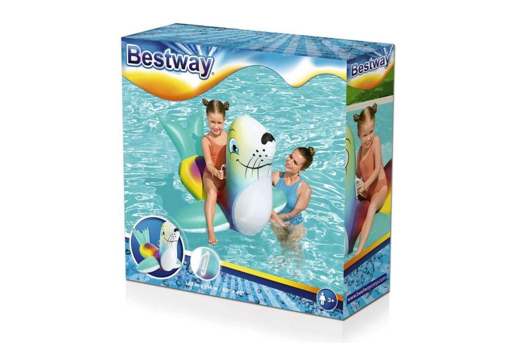 Bestway opblaasbare zeehond ride-on verpakking