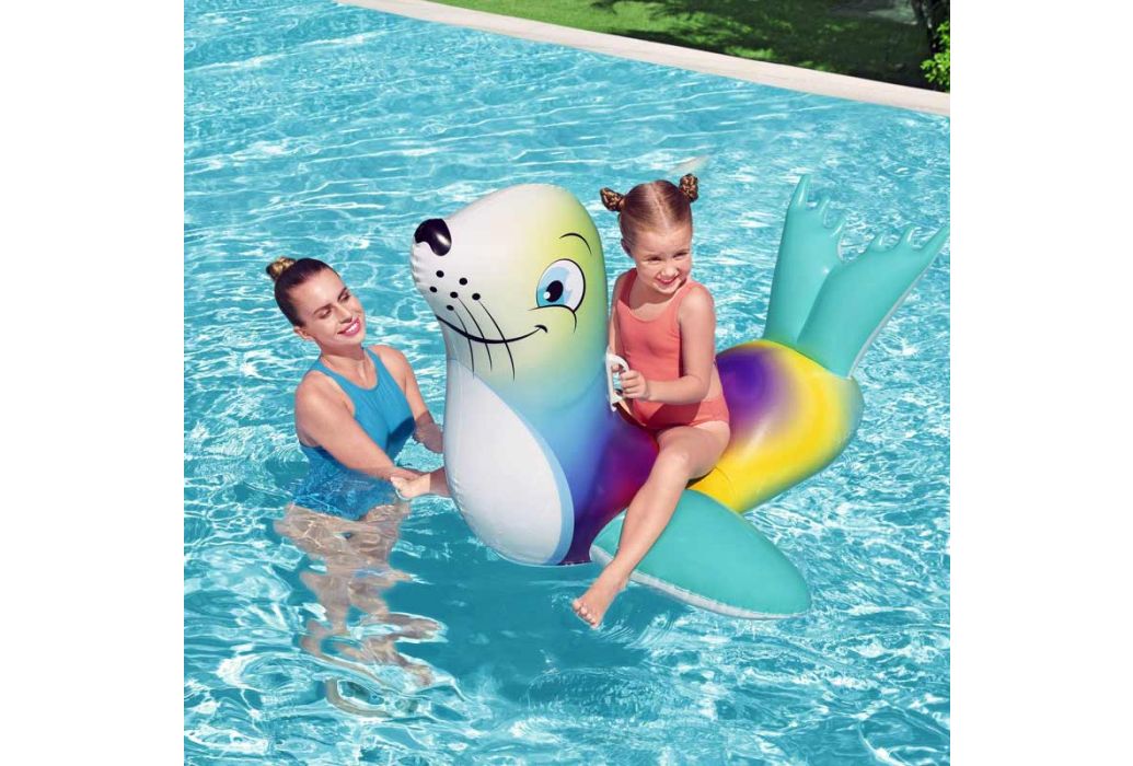 Bestway opblaasbare zeehond ride-on op water met 2 personen