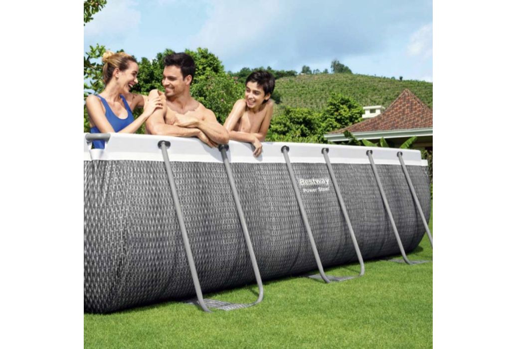 Bestway Power Steel Rotan zwembad 404 x 201 x 100 cm mensen 2