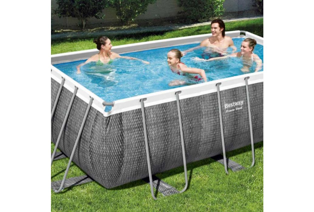 Bestway Power Steel Rotan zwembad 412 x 201 x 122 cm mensen