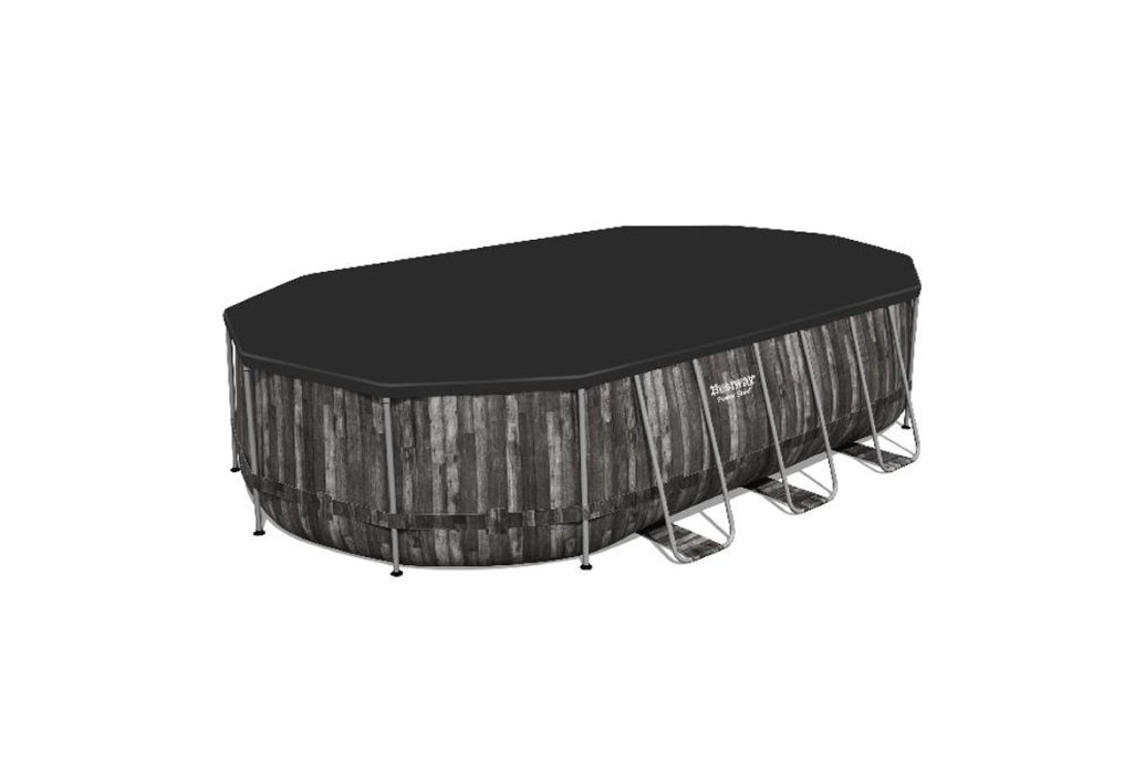 Bestway Power Steel hout zwembad 610 x 366 x 122 cm afdekzeil