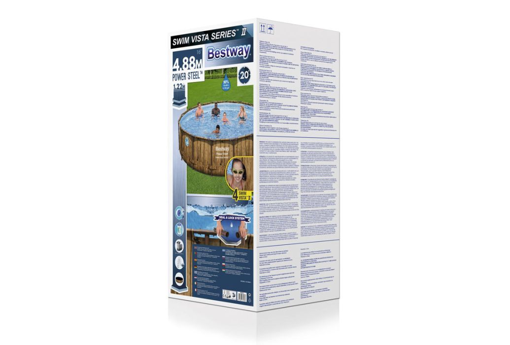 Bestway Power Steel Swim Vista zwembad Ø 488 x 122 cm
