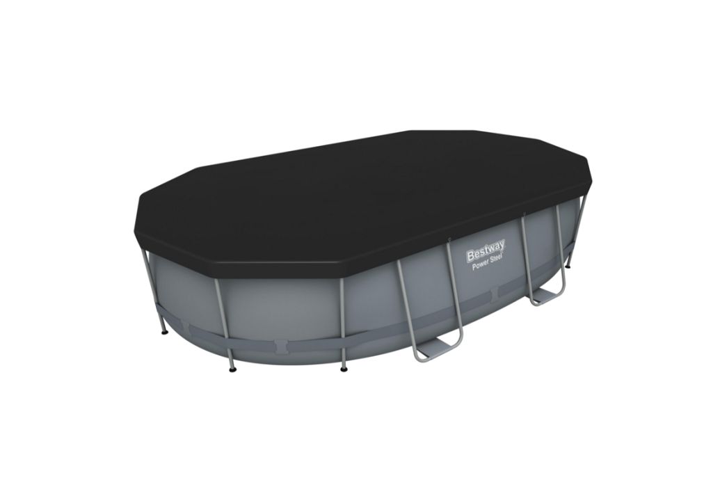 Bestway Power Steel zwembad 488 x 305 x 107 cm afdekking