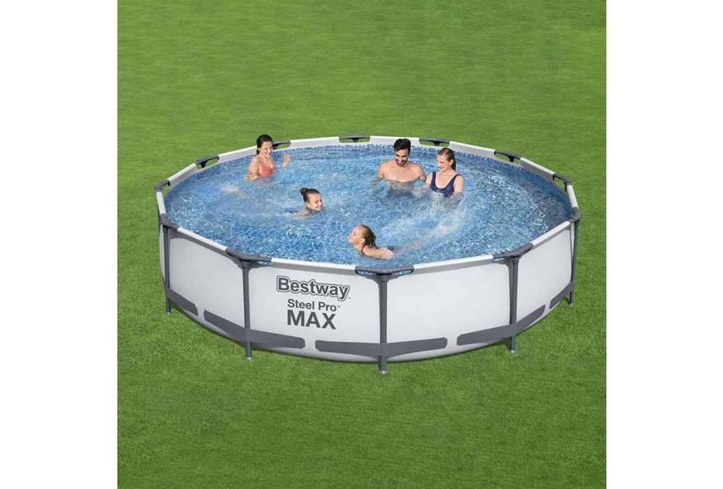 Bestway Steel Pro Max 366 x 76 cm zwembad op gras 
