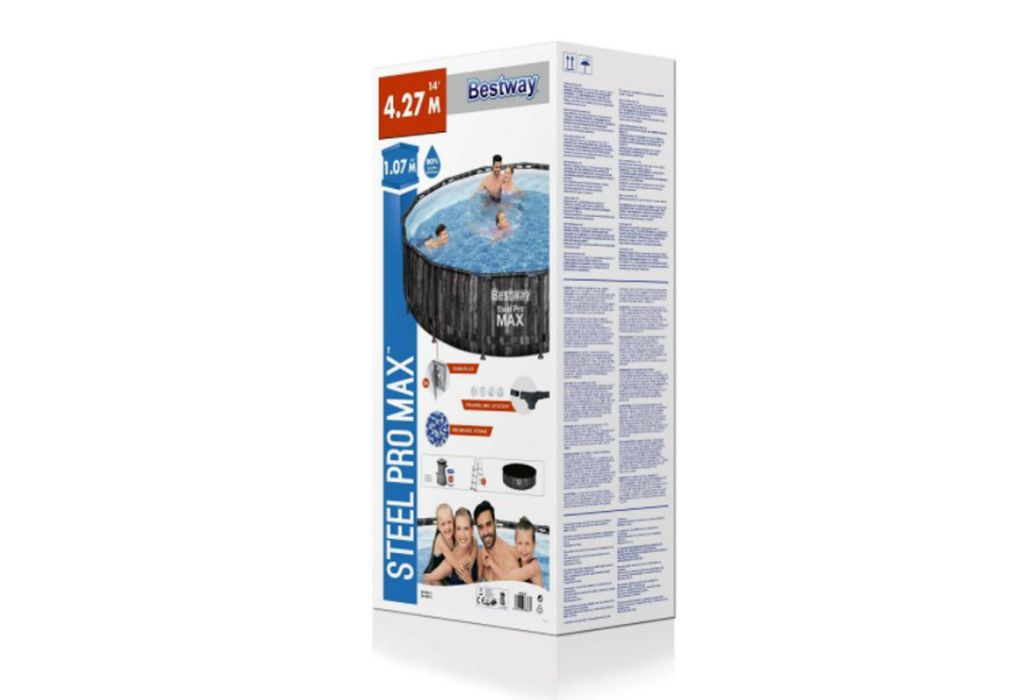 Bestway Steel Pro Max Wood zwembad Ø 427 x 107 cm doos