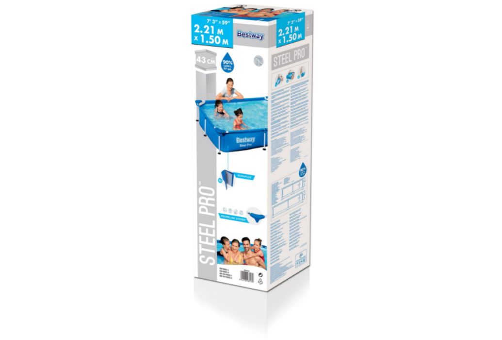 Bestway Steel Pro zwembad 221 x 150 x 43 cm verpakking