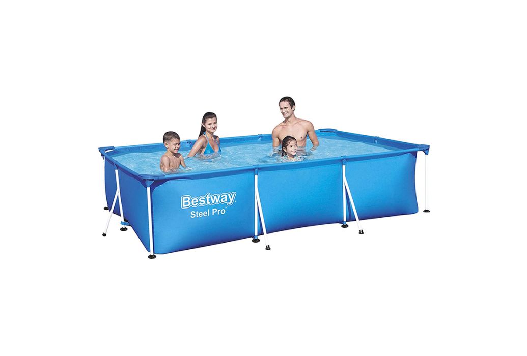 Bestway Steel Pro zwembad 300 x 201 x 66 cm met personen in zwembad 