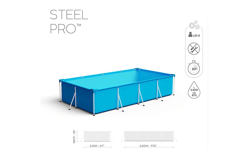 Bestway Steel Pro zwembad 300 x 201 x 66 cm technische tekening