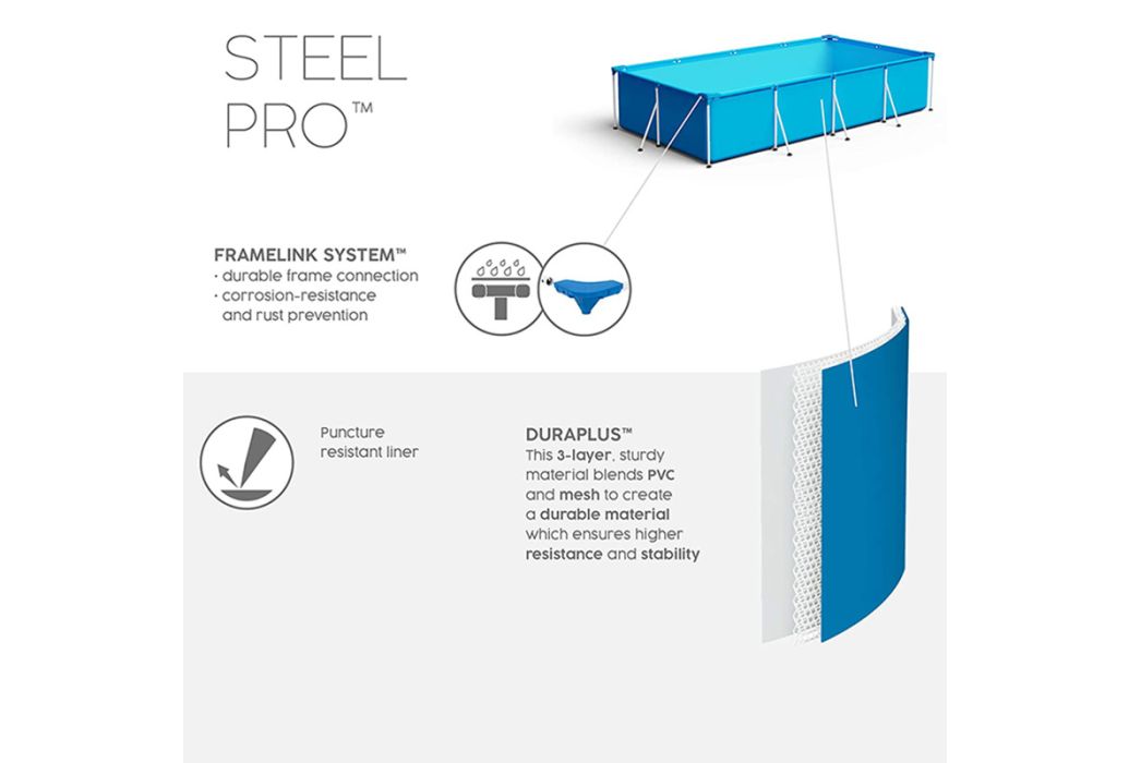 Bestway Steel Pro zwembad 300 x 201 x 66 cm framelink en duraplus systemen
