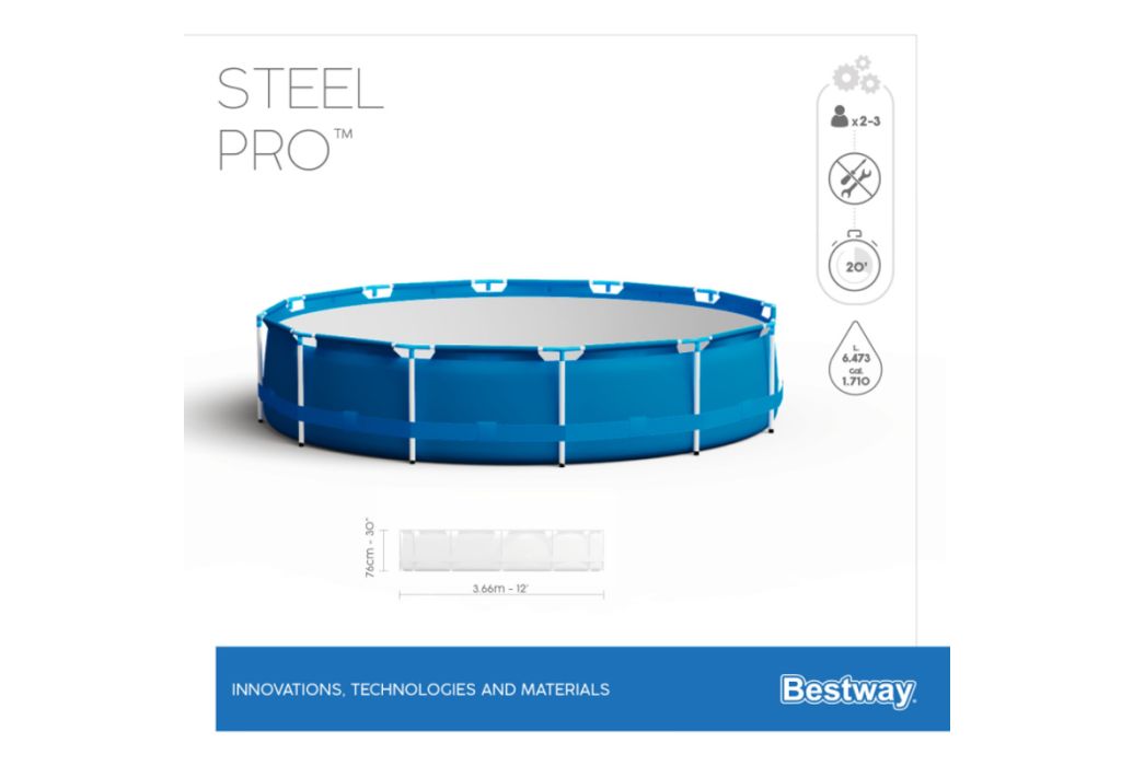 Bestway Steel Pro zwembad Ø 366 x 76 cm opzetten