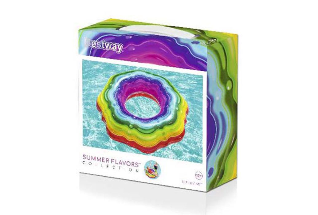 Bestway zwemring regenboog lint 96 verpakking