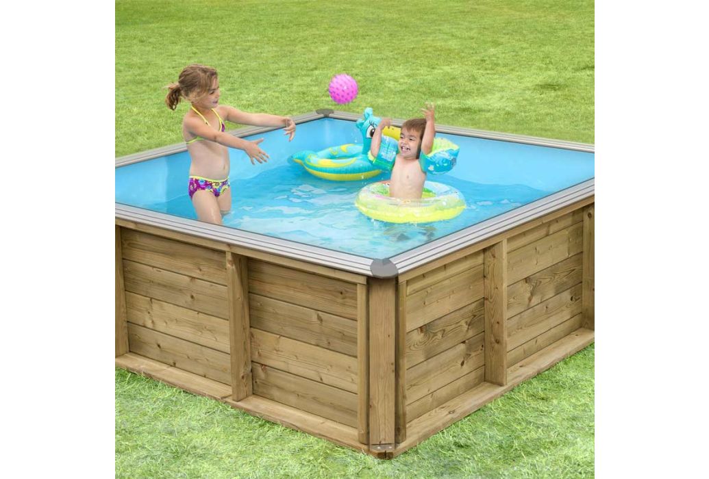 BWT houten kinderzwembad 200 x 200 x 64 cm 