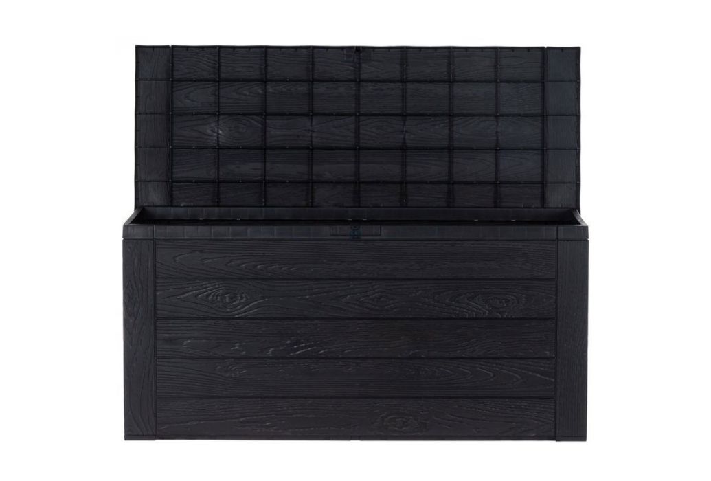 Cabano opbergbox antraciet 46 x 120 x 58 cm voorkant open