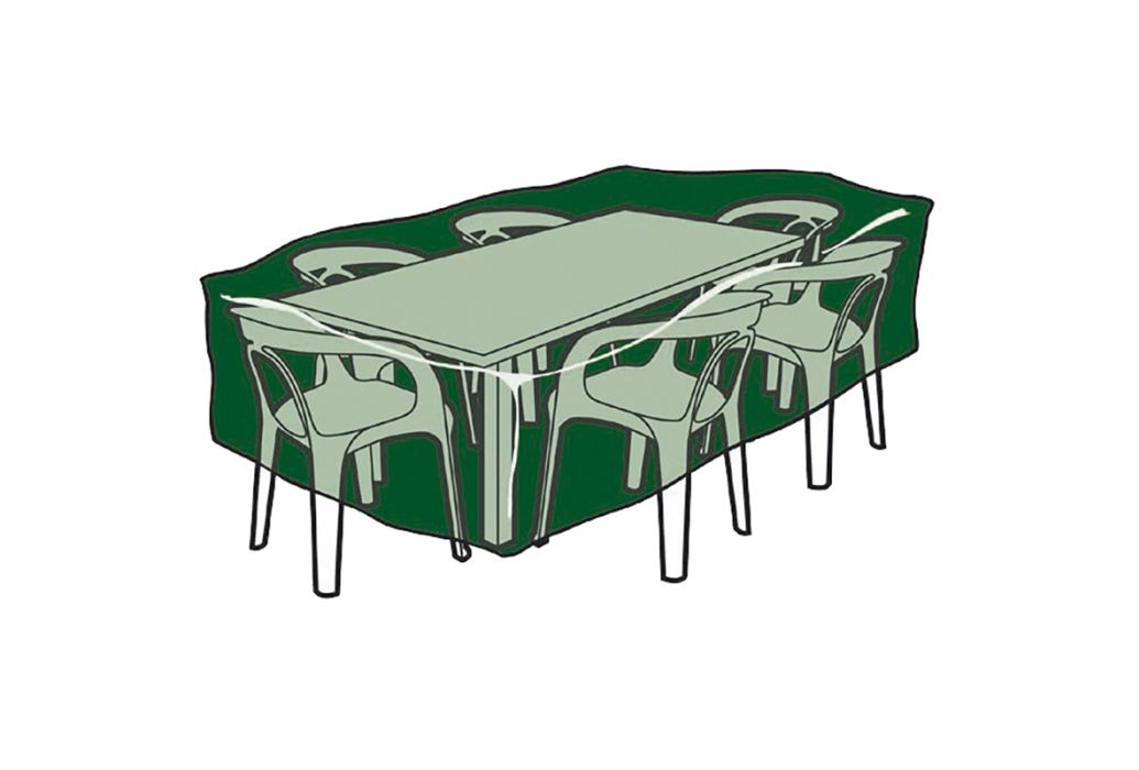 Cabano tuinmeubelhoes voor tafel & stoelen 240g/m² 225 x 143 x 90 cm schets