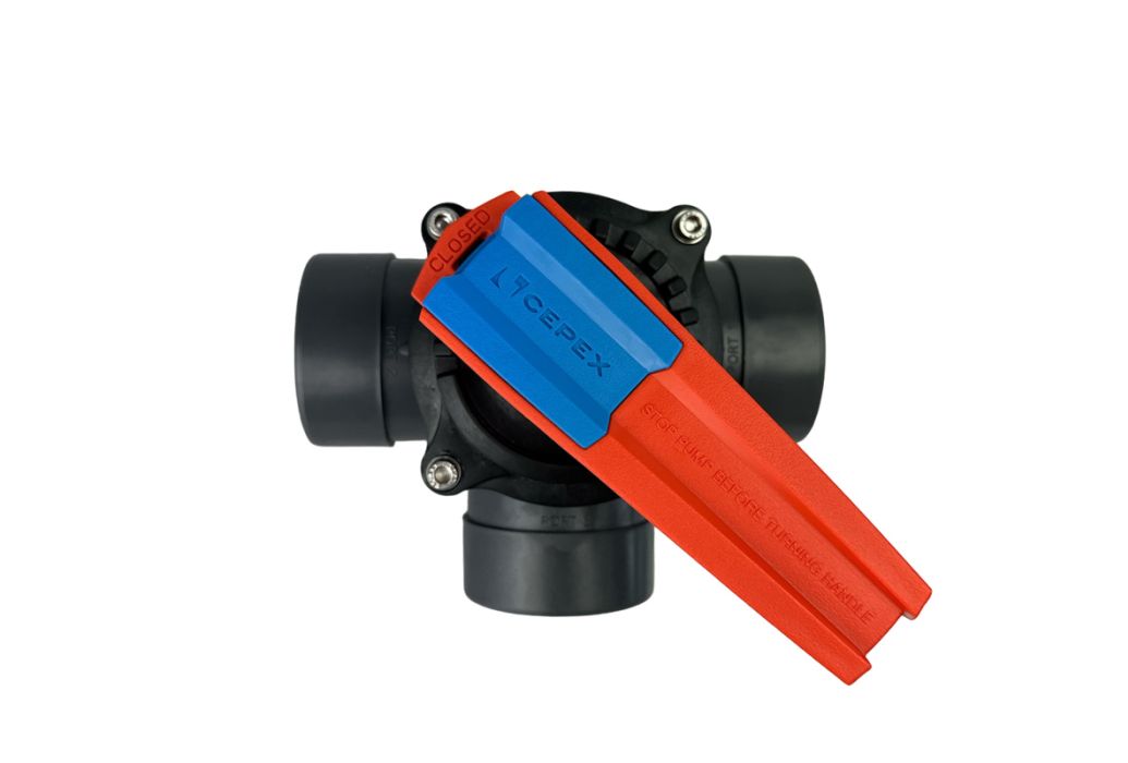 Cepex PVC 3-weg kraan 50 mm / 63 mm