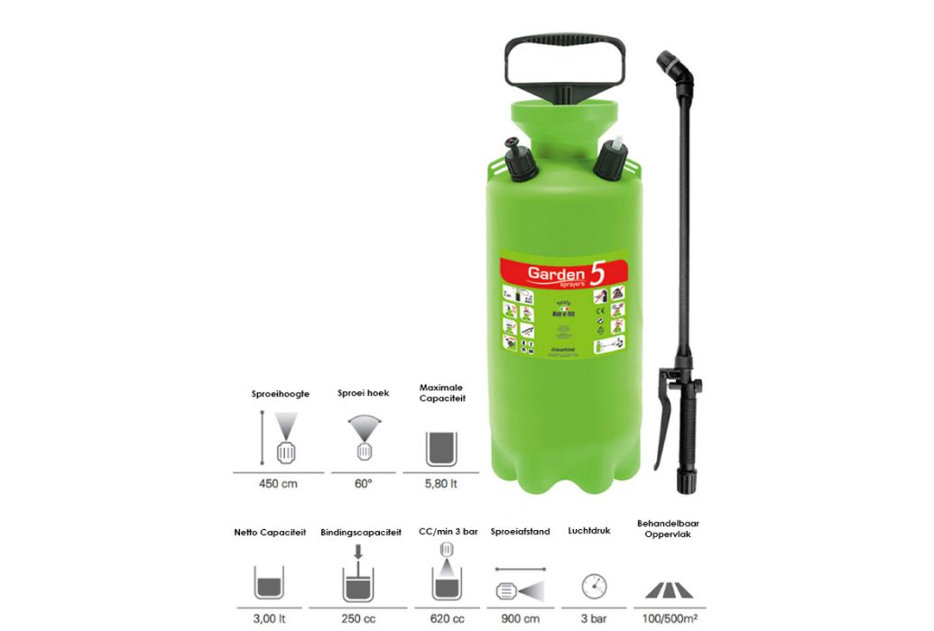 Dimartino drukspuit 5 liter gegevens