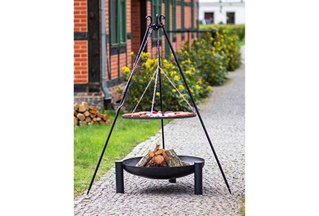 driepoot cookking 180 cm in de tuin